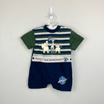Load image into Gallery viewer, Vintage Weeplay Kids Save the World Shortall Romper 6-9 Months
