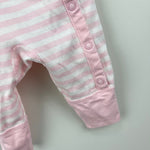 Load image into Gallery viewer, Hanna Andersson It's a Snap Romper Organic Pima Cotton Pink Stripe Newborn

