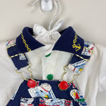 Load image into Gallery viewer, Vintage OshKosh B'gosh Worldwide Traveler Overalls Set 3-6 Months USA
