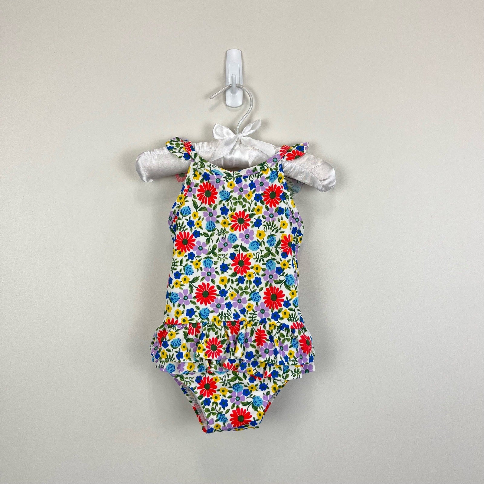 Mini Boden Floral Bathing Suit 6-12 Months