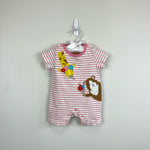 Load image into Gallery viewer, Mini Boden Applique Jersey Romper Rainbow Animals 3-6 Months
