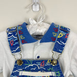 Load image into Gallery viewer, Vintage OshKosh B&#39;gosh Blue Sailboat Overalls Set 4T USA
