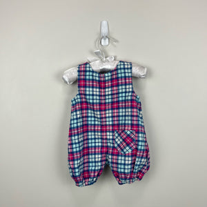 Vineyard Vines Plaid Whale Jon Jon Romper 0-3 Months