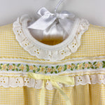 Load image into Gallery viewer, Vintage Carter's Yellow Floral Lace Ruffle Romper 18 Months USA
