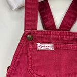 Load image into Gallery viewer, Vintage Guess Burgundy Red Overalls 24 Months USA
