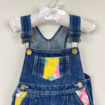 Load image into Gallery viewer, Vintage Hopscotch Kids Floral Patch Overalls 24 Months
