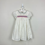 Load image into Gallery viewer, Mini Boden Smocked White Eyelet Dress 3-4
