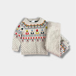 Load image into Gallery viewer, Hanna Andersson Novelty Holiday Sweater Set Rainbow Gnomes 80 cm 18-24 Months
