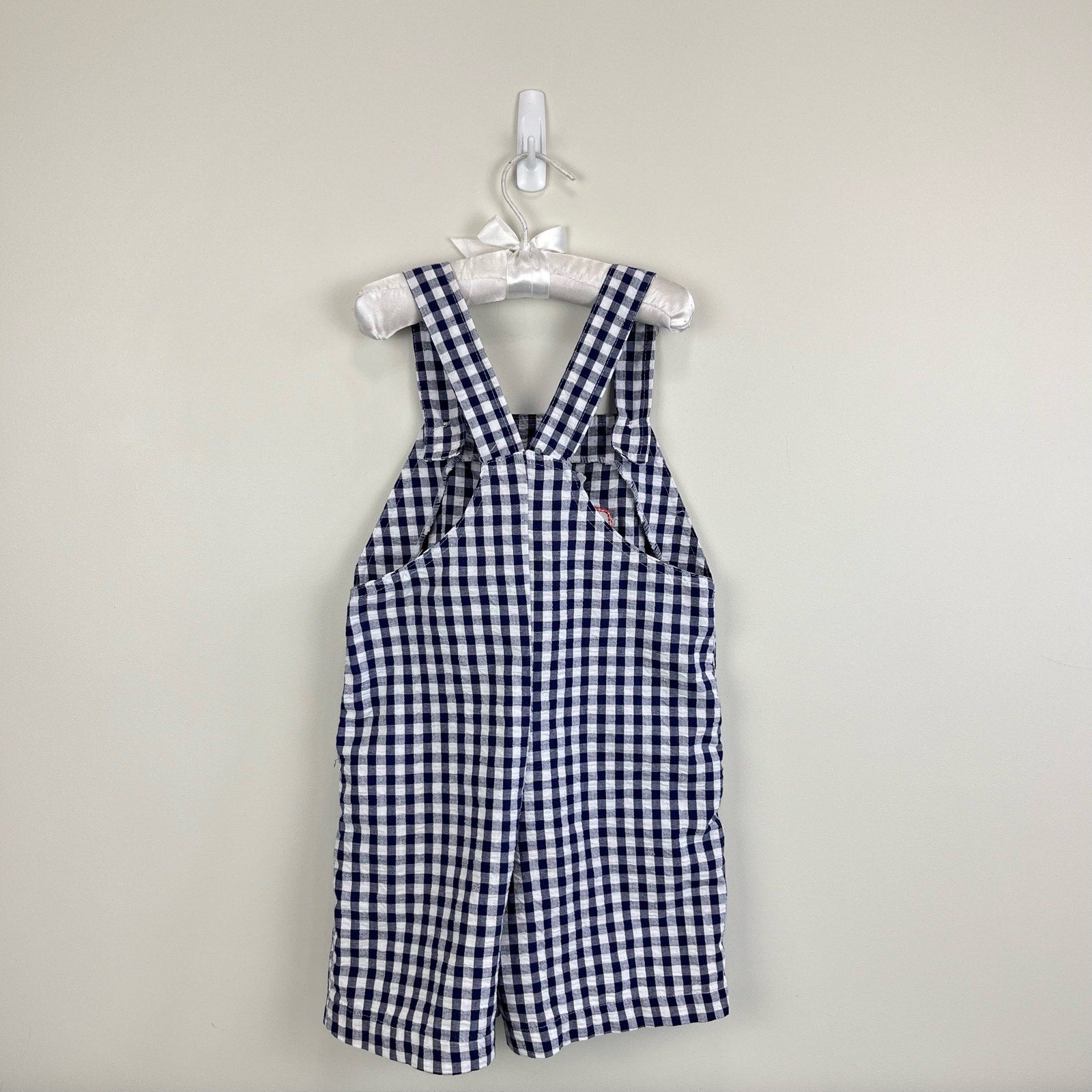 Kelly's Kids Plaid Puppy Tractor Shortall 5/6