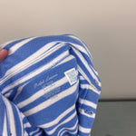 Load image into Gallery viewer, Ralph Lauren Soft Cotton Polo Shortall Blue White Stripes 6 Months
