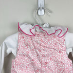 Load image into Gallery viewer, Jacadi Paris Baby Girl Pink Floral Jumpsuit &amp; Large Ruffle Bodysuit Set 6 Months
