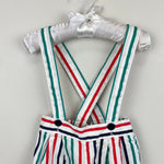 Load image into Gallery viewer, Vintage 90s Striped Suspender Pants Overalls 2T
