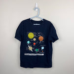 Load image into Gallery viewer, Gap Kids Short Sleeve Navy Blue Solar System Graphic T-Shirt M 8-9

