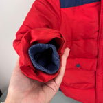 Load image into Gallery viewer, Mini Boden Fleece Lined Puffer Coat Rockabilly Red 8-9
