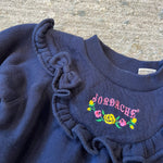 Load image into Gallery viewer, Vintage Jordache Navy Flower Sweatsuit Outfit 4/5

