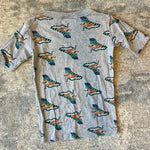 Load image into Gallery viewer, Hanna Andersson Gray Iguana HannaJams Short John Pajama Set 140 cm 10
