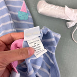 Load image into Gallery viewer, Florence Eiseman Girls Ice Cream Striped Knit Dress Light Blue 3T
