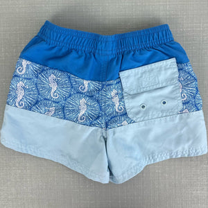 Vineyard Vines Chappy Swim Trunk Blue Seahorses 4T