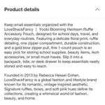 Load image into Gallery viewer, LoveShackFancy Blooming Heirloom Zip Pencil Case Ruffles Strawberry Macaroon NWT
