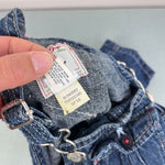 Load image into Gallery viewer, Y2K Vintage Gap Embroidered Flower Blue Jean Overalls 3-6 Months
