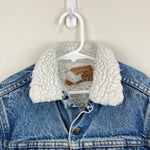 Load image into Gallery viewer, Vintage Levi's Sherpa Lined Orange Tab Blue Jean Jacket 6 USA
