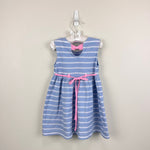 Load image into Gallery viewer, Florence Eiseman Girls Ice Cream Striped Knit Dress Light Blue 3T
