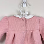 Load image into Gallery viewer, Janie and Jack Baby Quilted Bow One-Piece Peachskin Pink 3-6 Months
