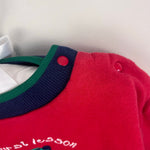 Load image into Gallery viewer, Vintage Feetje Ski Bear Sweatsuit Outfit Red Navy 86 cm 24 Months
