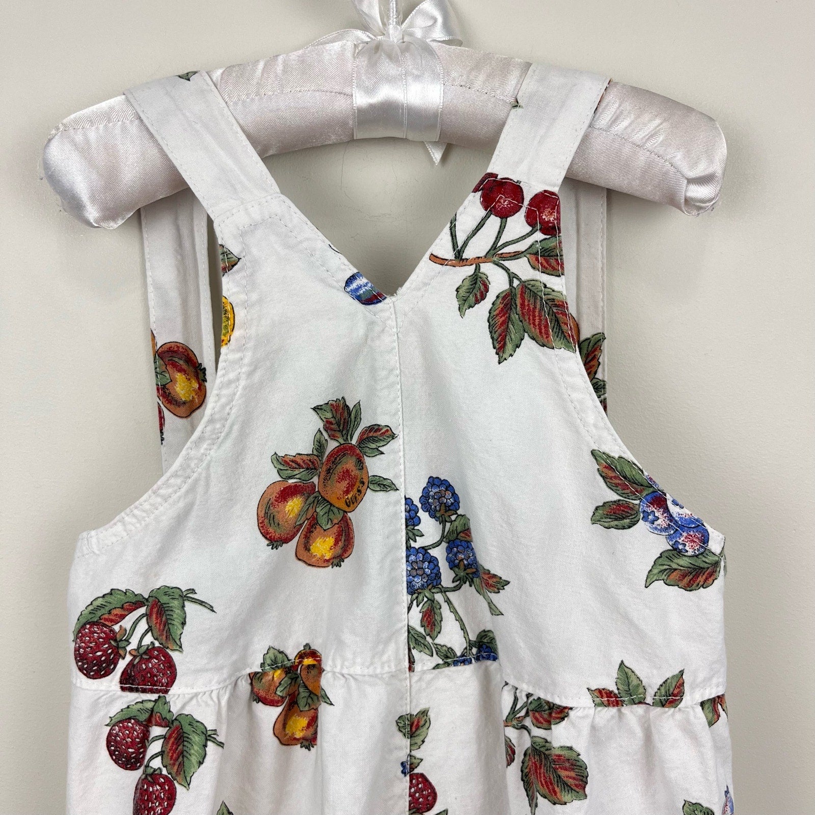 Vintage Guess Fruit Suspender Overalls 4T USA