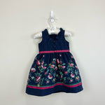 Load image into Gallery viewer, Janie and Jack Floral Border Dress 3-6 Months
