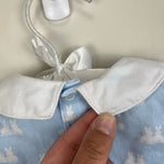 Load image into Gallery viewer, Kissy Kissy Blue Bunny Rabbit Pima Cotton Shortie 9 Months
