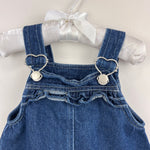 Load image into Gallery viewer, Vintage Y2K Samara Denim Flower Garden Ruffle Jumper 18 Months
