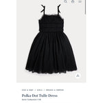 Load image into Gallery viewer, Ralph Lauren Girls Polka Dot Tulle Dress Black 10
