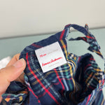 Load image into Gallery viewer, Hanna Andersson Chambray Tie Romper Multi Plaid Navy 70 cm 6-12 Months
