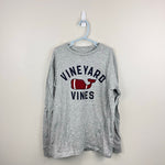 Load image into Gallery viewer, Vineyard Vines Boy's Textured Football Whale Long Sleeve T-Shirt Grey Heather S 8-10 NWOT
