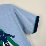 Load image into Gallery viewer, Vintage Short Sleeve Blue Soccer T-Shirt
