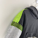 Load image into Gallery viewer, Vintage Camptown Black &amp; Neon Hoodie 2T USA
