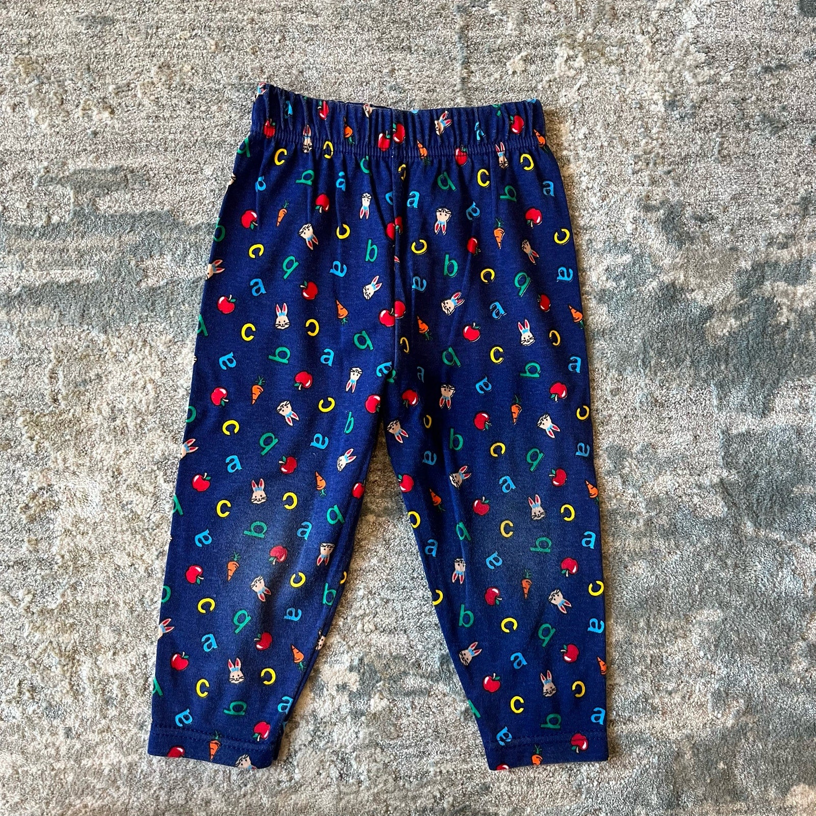 Vintage Healthtex Blue Alphabet Bunny Leggings 24 Months