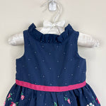 Load image into Gallery viewer, Janie and Jack Floral Border Dress 3-6 Months
