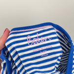 Load image into Gallery viewer, Mini Boden Short Sleeve Blue Striped Flamingo Tee Shirt 9-10
