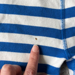 Load image into Gallery viewer, Hanna Andersson Blue &amp; White Striped Snoopy Fireworks Short John PJs 130 cm 8
