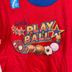 Load image into Gallery viewer, Vintage Bloopers Let's Play Ball Red T-Shirt Large 10-12 USA NWT
