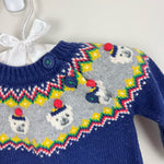 Load image into Gallery viewer, Mini Boden Fair Isle Blue Polar Bear Sweater 3-6 Months
