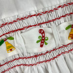 Load image into Gallery viewer, Vintage Hand Smocked by Imperial White Christmas Dress 4T
