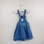 Load image into Gallery viewer, Vintage OshKosh B'gosh Blue Jean Jumper Skirtall 5T USA
