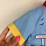 Load image into Gallery viewer, Vintage Applique Safari Shortall Romper 18 Months
