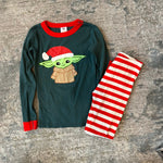 Load image into Gallery viewer, Hanna Andersson Star Wars Yoda Santa Pajamas 130 cm 8

