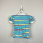 Load image into Gallery viewer, Vintage Healthtex Rainbow Stripe Short Sleeve Polo Shirt 2T USA
