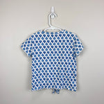 Load image into Gallery viewer, Crewcuts Blue Floral Tie Front T-Shirt S 6-7
