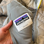 Load image into Gallery viewer, Patagonia Infant Hi-Loft Down Sweater Bunting Drifter Grey 12-18 Months
